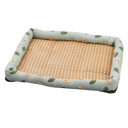 Cool-Feel Rattan Base Pet Bed for Dogs & Cats | Natural & Breathable Wicker Pet Pad 6