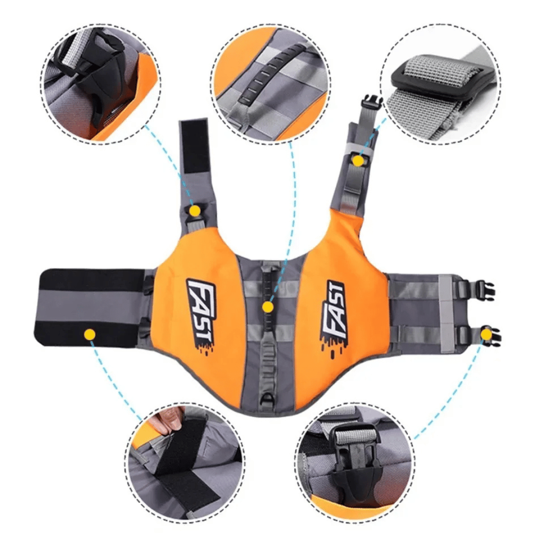 Dog Life Jacket Safety Vest for Swimming | Adjustable & Reflective Dog Swim Vest 4