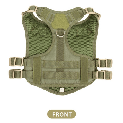 Robust Military-Style Dog Harness with Rubber Handle & Pouch | Tactical Dog Training Vest 11