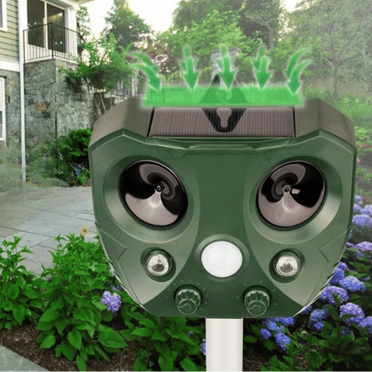 Solar Ultrasonic Animal Repeller for Gardens | Safe Motion-Activated Pest Deterrent for Rodents, Birds, Foxes & Cats 1