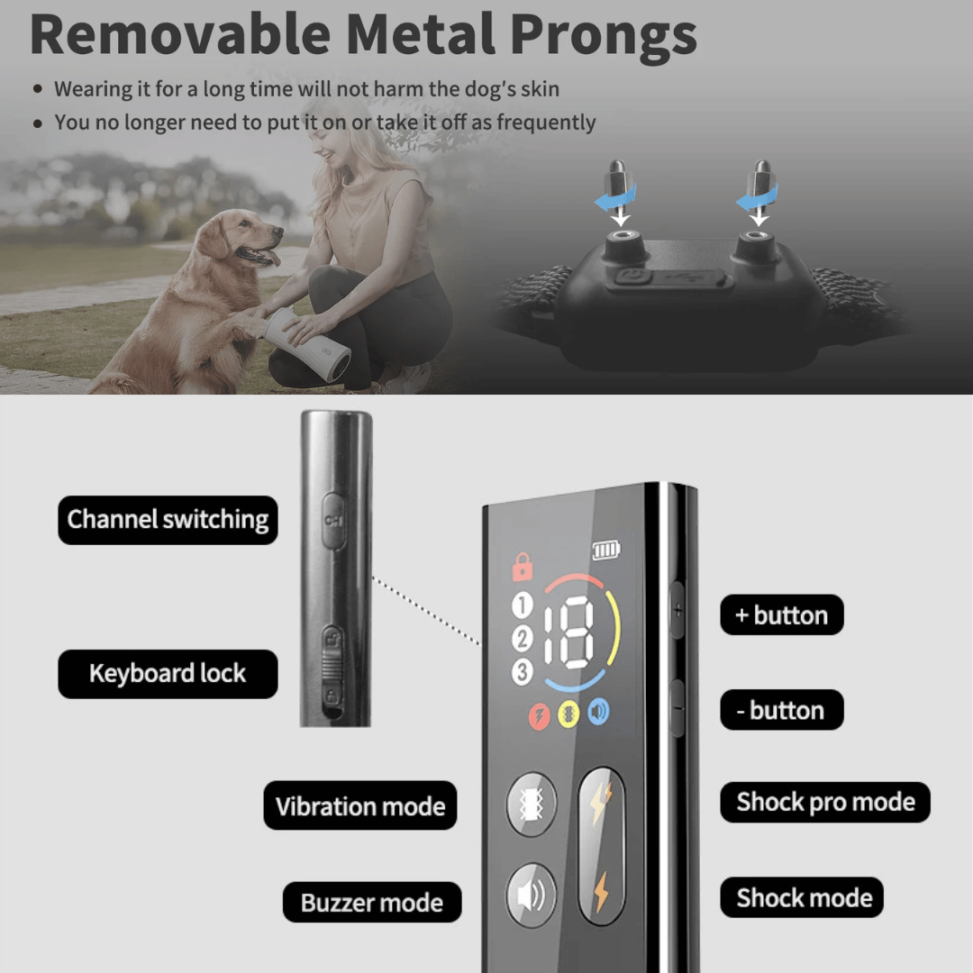 800m Dog Training Collar with Colour LCD Remote Control 8