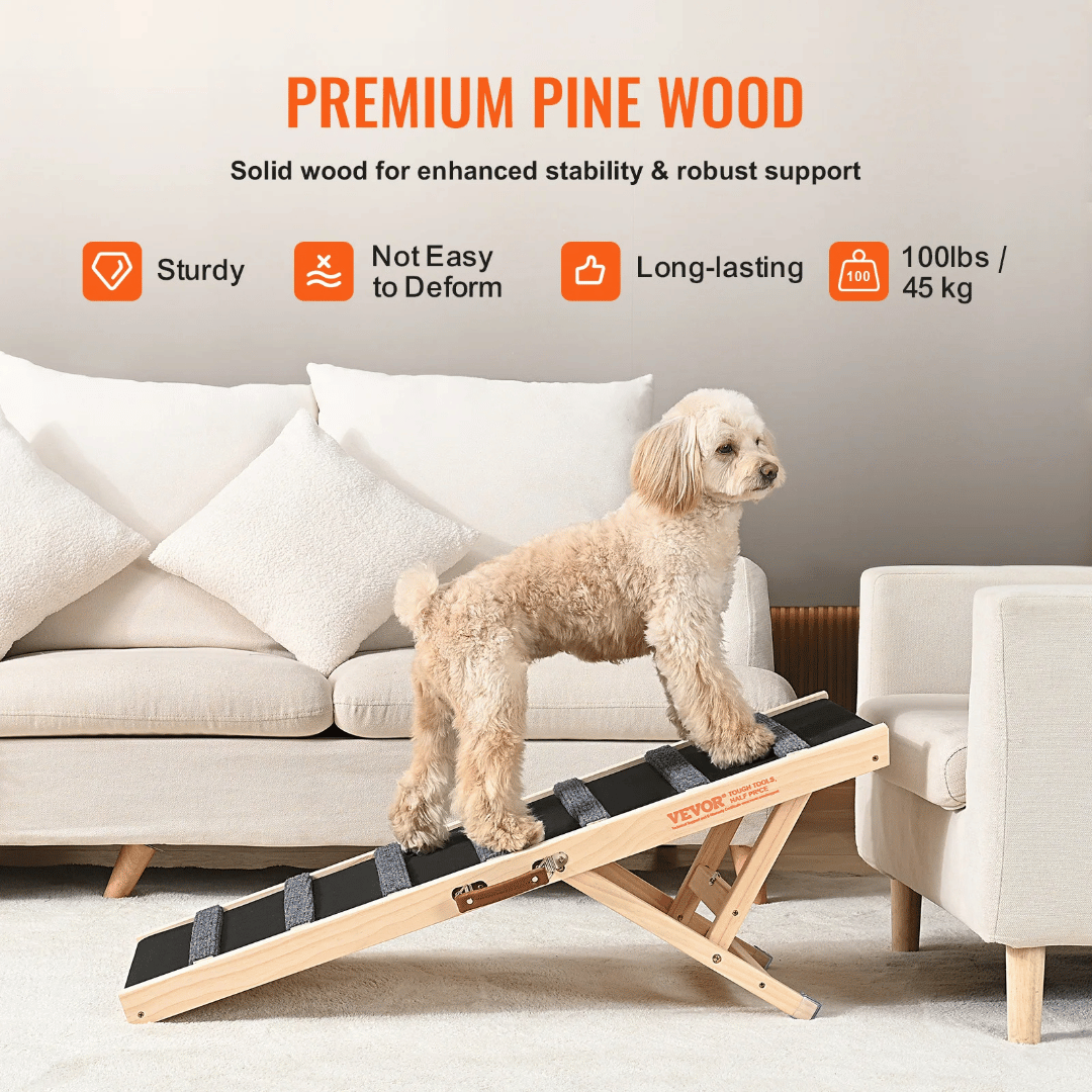 Anti-Slip Wooden Dog Ramp 5