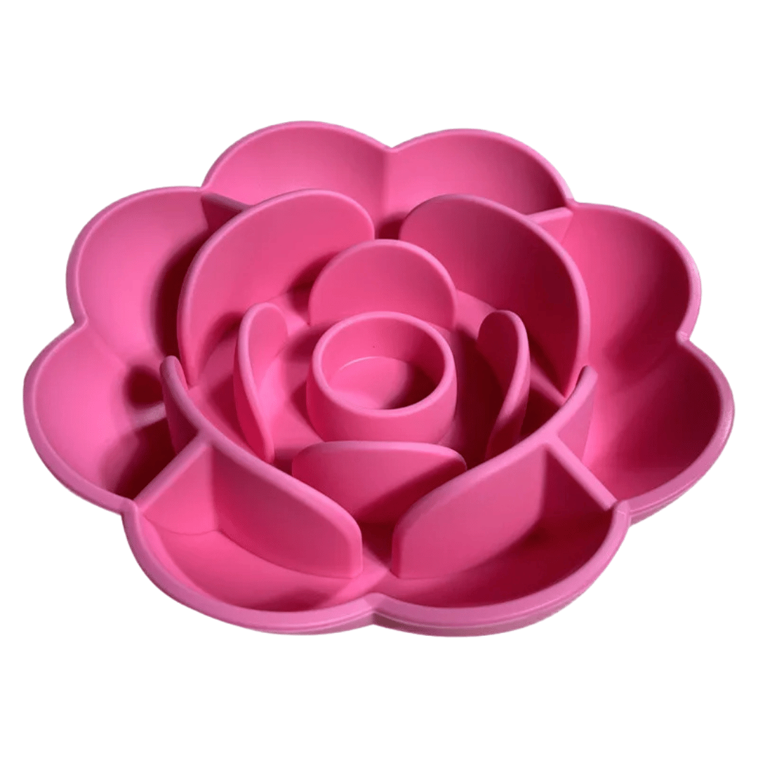 Rose-Shaped Slow Feeder Dog Bowl with Suction Cup Base | Dog Lick Bowl for Healthy Eating 1