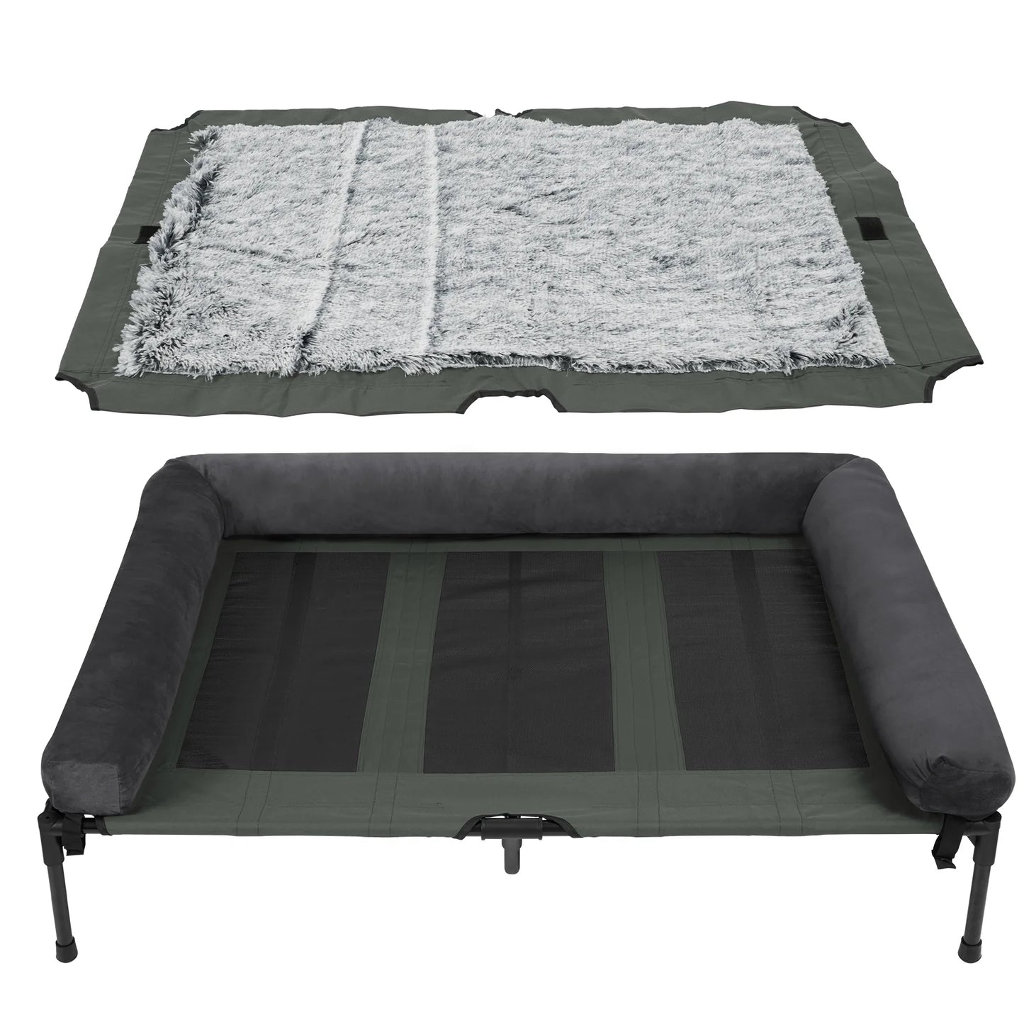 XL Raised Dog Bolster Bed for Large Dogs