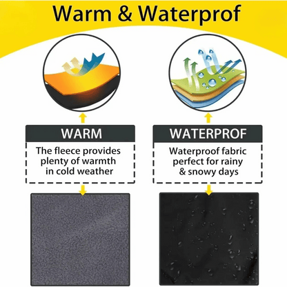 Waterproof & Warm Dog Jacket with Fleece Interior, Adjustable Neck & Reflective Piping 11