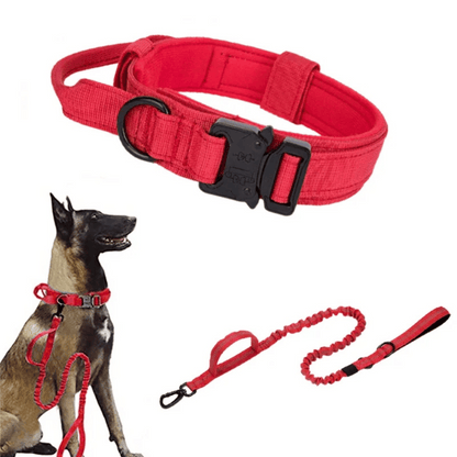 Heavy Duty Military-Style Tactical Dog Collar & Leash for Large & XL Dogs 6