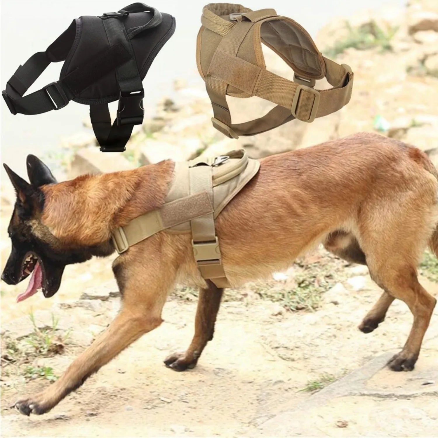 Supportive Military-Style Dog Harness for Big Dogs | Padded No-Pull Dog Vest with Handle 17