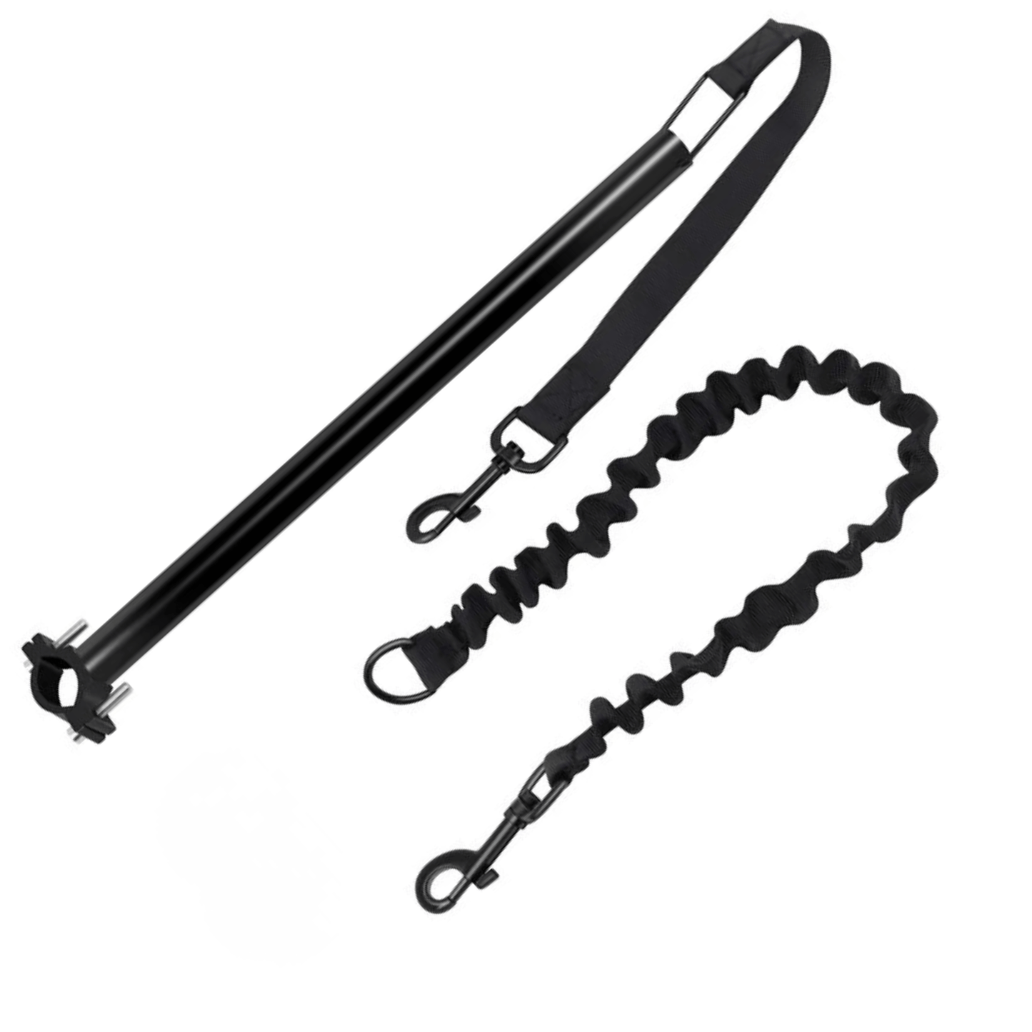 Hands-Free Dog Bike Lead with Metal Attachment Arm & Bungee Shock Absorber | Safe Cycling Lead for Dogs
