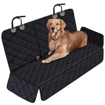 Waterproof Dog Car Seat Cover & Hammock with Zip Split for Armrest Access | Non-Slip, Scratchproof Back Seat Protector