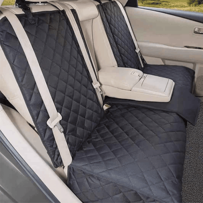 Waterproof Dog Car Seat Cover & Hammock with Zip Split for Armrest Access | Non-Slip, Scratchproof Back Seat Protector