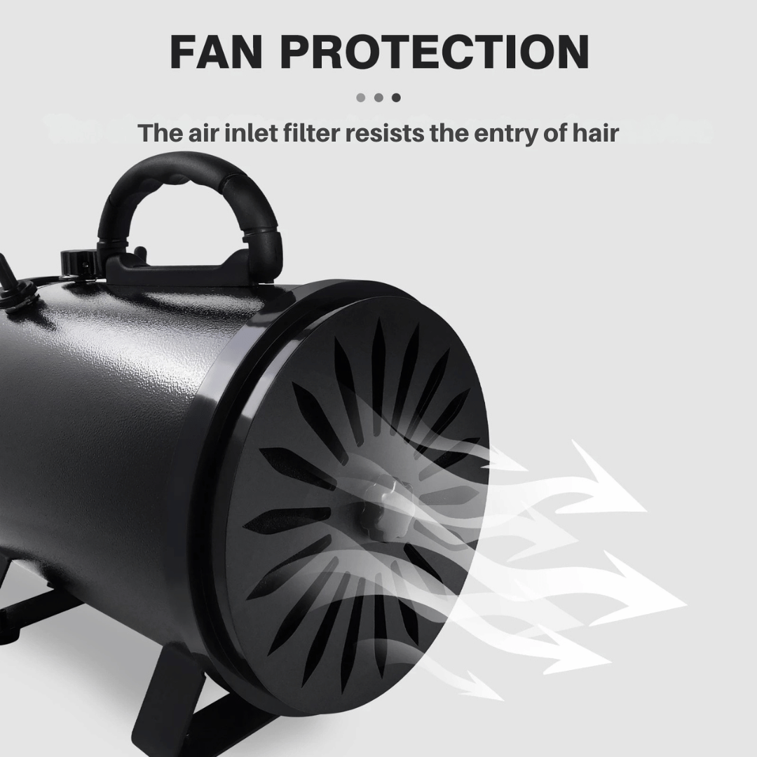 Low-Noise Dog Hairdryer with Temperature Control & Changeable Nozzles | Compact & Portable 2800W Blow Dryer for Dog Grooming 6
