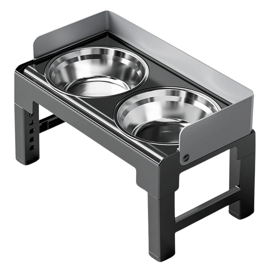 Adjustable Raised Dog Feeding Station with Stainless Steel & Slow-Feeding Bowls 4
