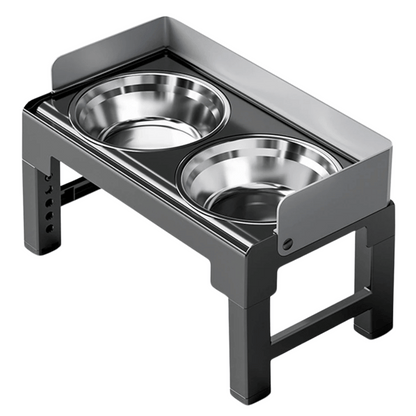Adjustable Raised Dog Feeding Station with Stainless Steel & Slow-Feeding Bowls 4