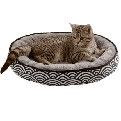Washable Pet Bed with Cosy Fleece Interior for Dogs & Cats - Wavey