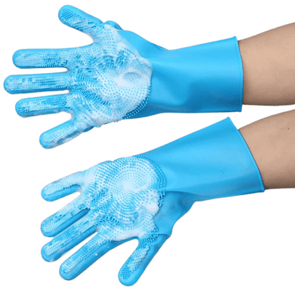 Silicone Dog Washing Gloves for Wet & Dry Bathing & Grooming