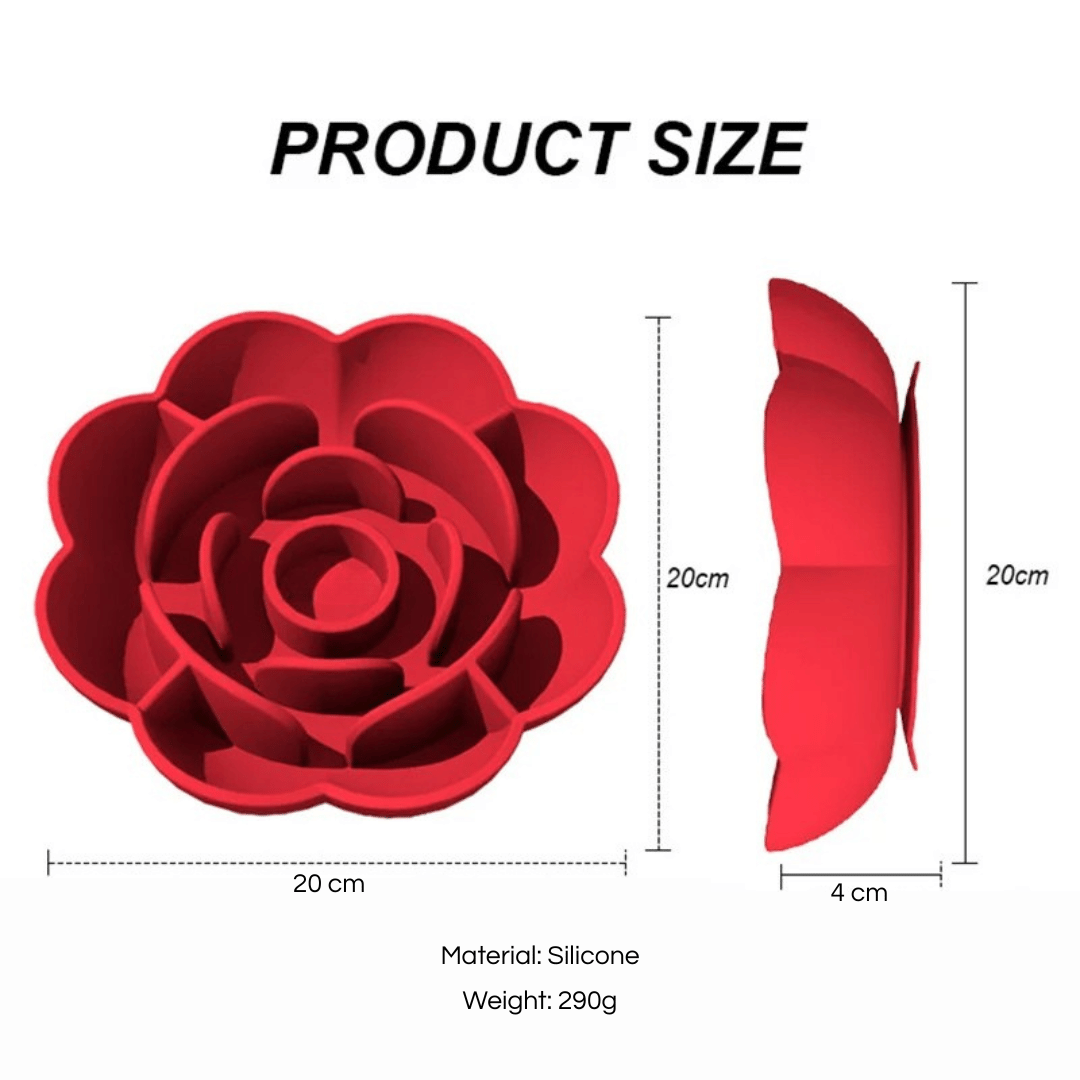 Rose-Shaped Slow Feeder Dog Bowl with Suction Cup Base | Dog Lick Bowl for Healthy Eating 8