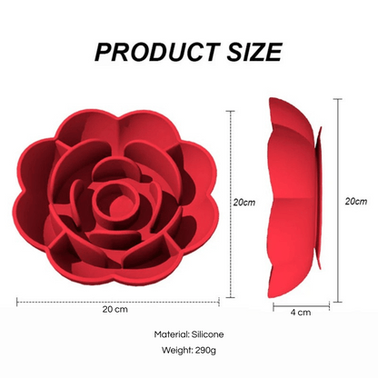 Rose-Shaped Slow Feeder Dog Bowl with Suction Cup Base | Dog Lick Bowl for Healthy Eating 8