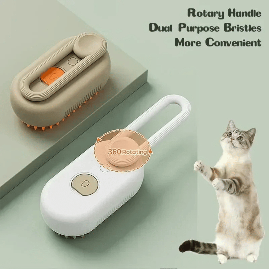 2-in-1 Pet Grooming Brush with Spray Function for Massage and Detangling 7
