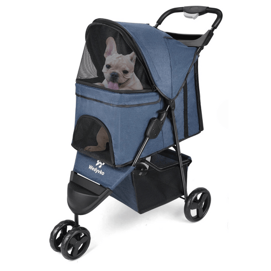 Breathable Dog Pushchair with Storage Basket 1