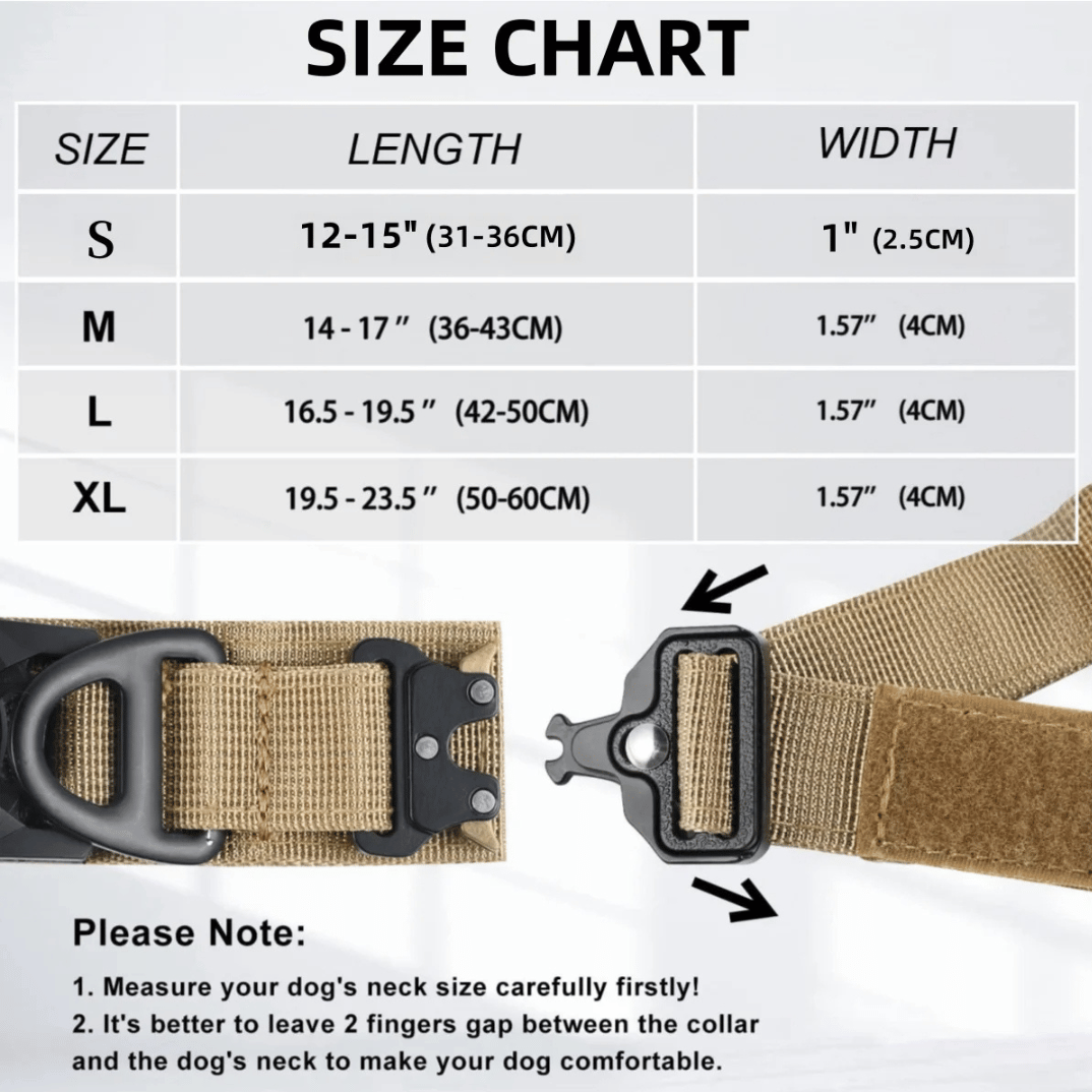 Heavy Duty Military-Style AirTag Holder Dog Collar | Tactical Air Tag Holder Collar 13