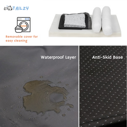 XL Orthopedic Memory Foam Dog Bed for Large Dogs with L-Shaped Bolster