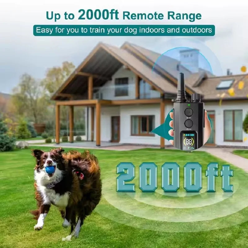 600m Range Dog Training Collar with Remote Receiver 4