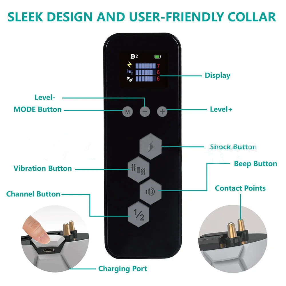User-Friendly Dog Training Collar & Remote with 3 Anti-Bark Modes 5