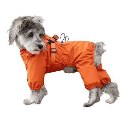 Waterproof Dog Jacket Jumpsuit with Built-In Harness