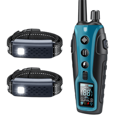 Night-Safe Flashlight Dog Training Collar & Remote Control up to 1000m