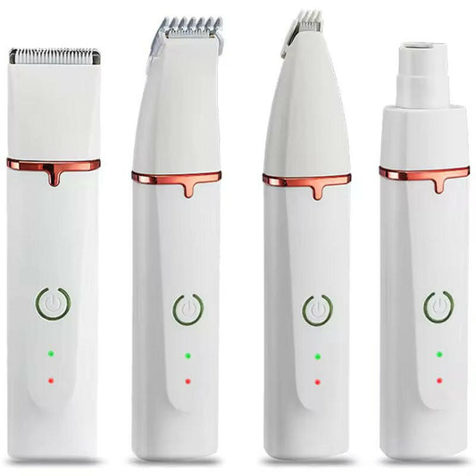 Cordless 4-in-1 Dog Grooming Clippers – Low Noise, Waterproof & Rechargeable 1