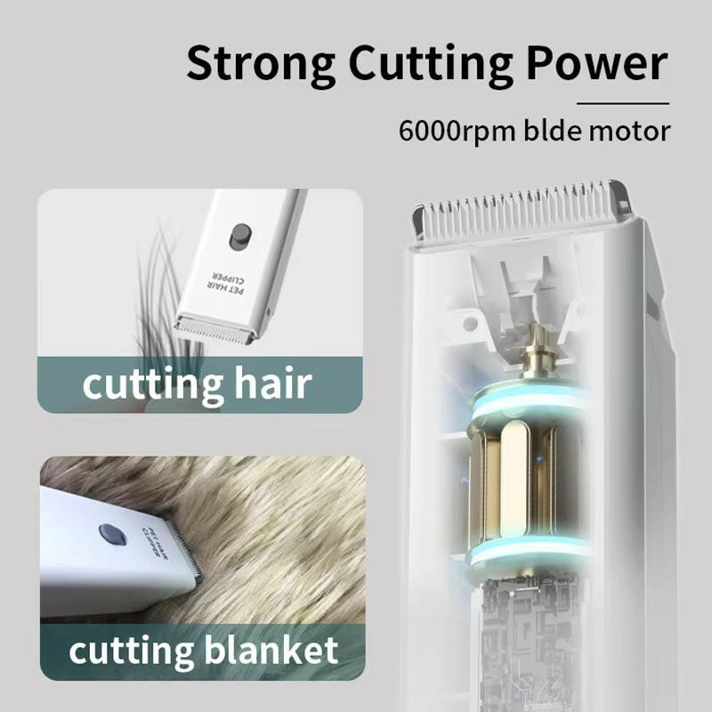 Cordless Dog Hair Clipper - Quiet & Powerful Dog Grooming Tool for Stress-Free Grooming 6