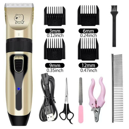 Cordless Dog Grooming Clippers Set with Precision Blades & 4 Guide Combs 2