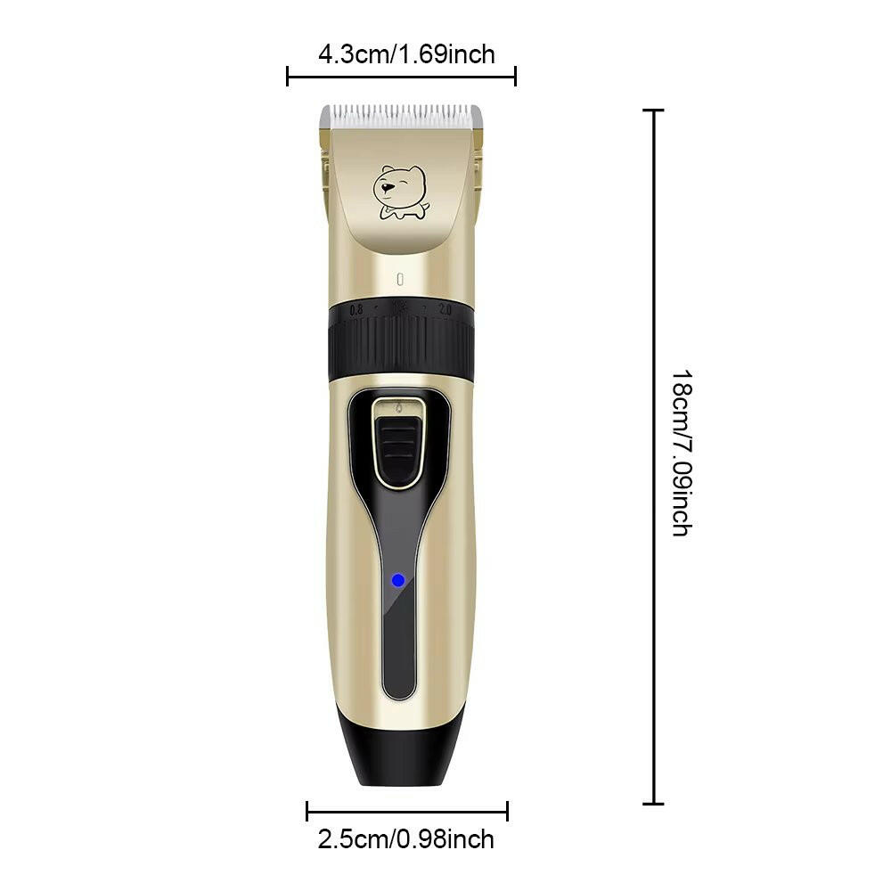 Cordless Dog Grooming Clippers Set with Precision Blades & 4 Guide Combs 8