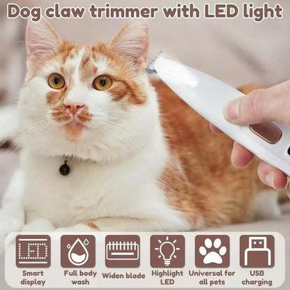 Cordless Dog Paw Trimmer with LED Light for Safe Grooming 3