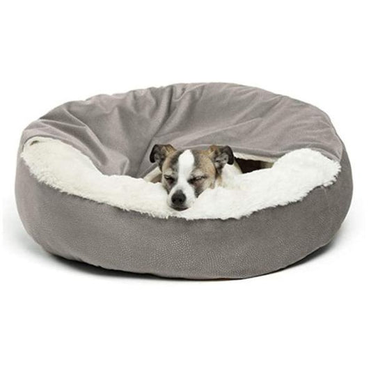 Cosy-Pet-Nest-with-Snuggle-Blanket-for-Cats-Small-Dogs-1