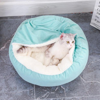 Cosy-Pet-Nest-with-Snuggle-Blanket-for-Cats-Small-Dogs-8
