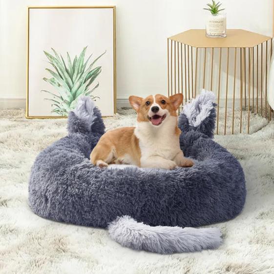 Cute-Ears-Tail-Plush-Pet-Bed-for-Small-Dogs-Cats-2