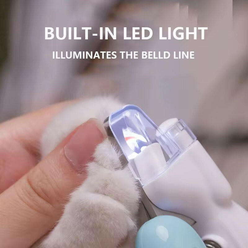 Dog Nail Clippers with LED Light, Safety Guard & Ergonomic Grip for Precise Trimming 6