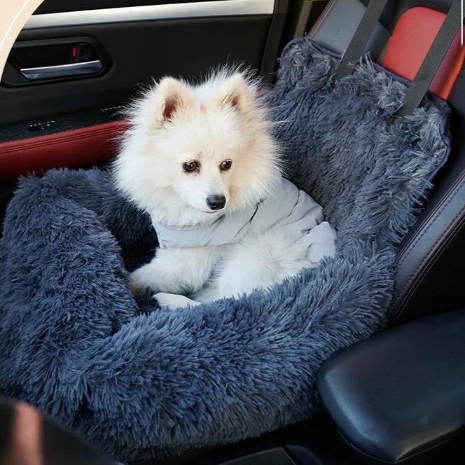 Fluffy-Calming-Dog-Car-Seat-Bed-4