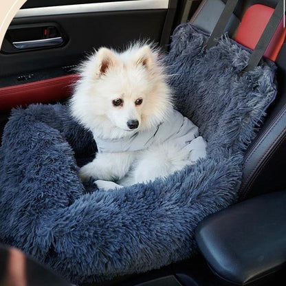Fluffy-Calming-Dog-Car-Seat-Bed-4