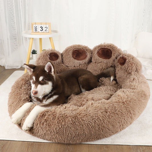 Fluffy-Paw-Shaped-Calming-Dog-Bed-1