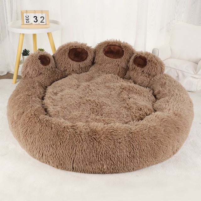 Fluffy-Paw-Shaped-Calming-Dog-Bed-5