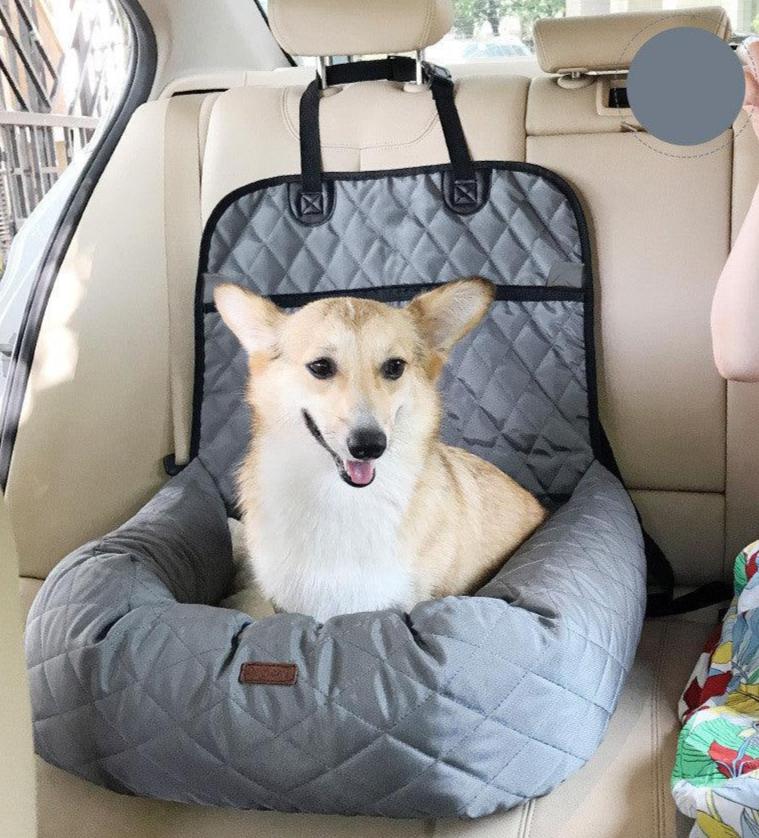 Foldable-Reversible-Dog-Car-Seat-Padded-Basket-2