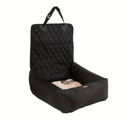 Foldable-Reversible-Dog-Car-Seat-Padded-Basket-5