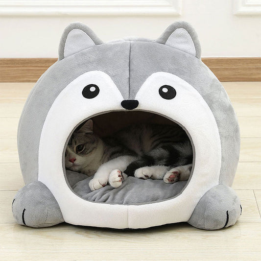 Fun-Plush-Cat-Bed-House-3