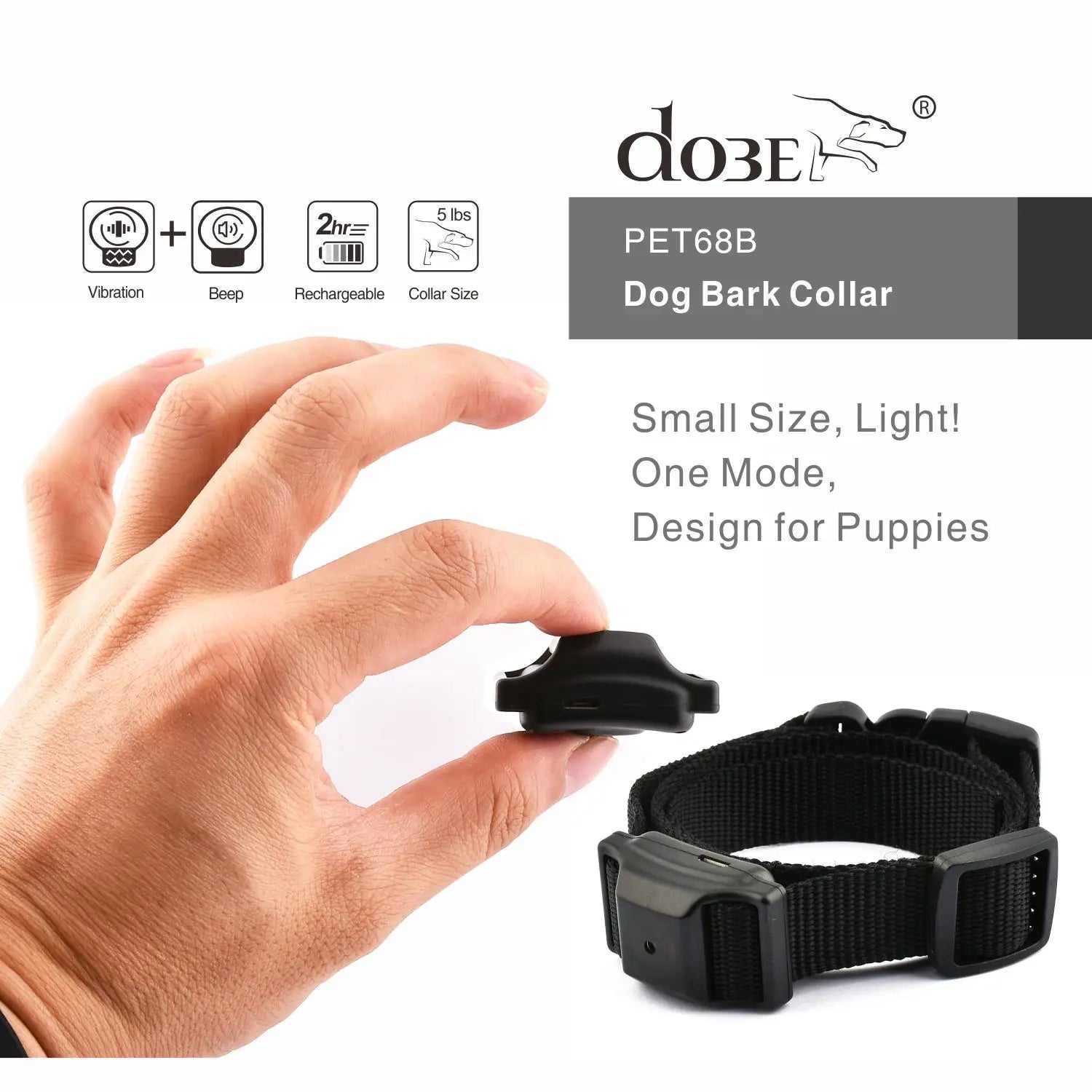 Automatic Puppy & Small Dog Anti-Bark Control Collar for Dog Training 3
