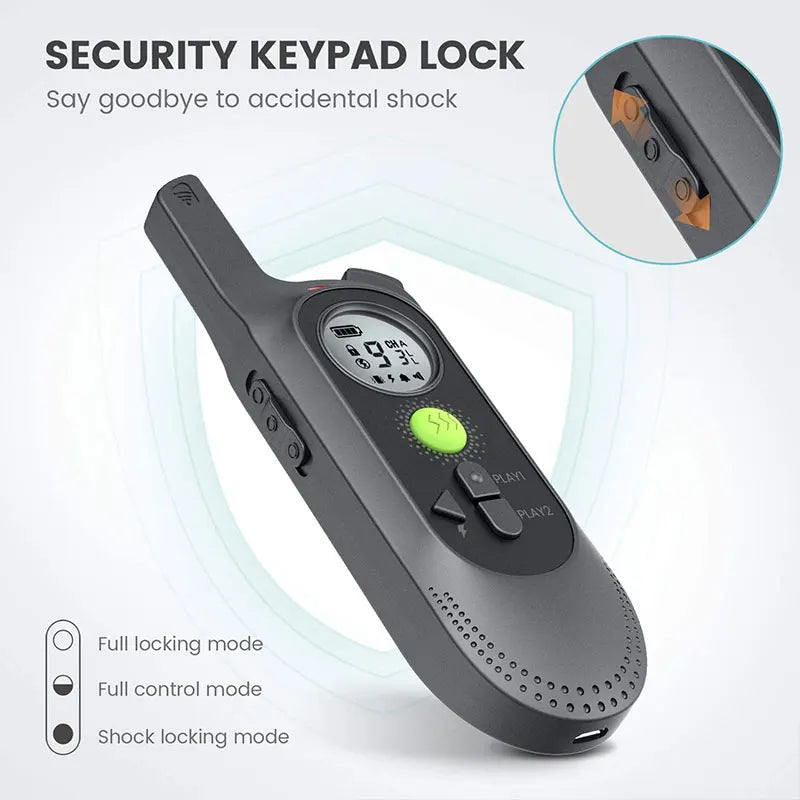 Voice Command Remote Controlled Dog Training Collar with 4 Safe Modes 3