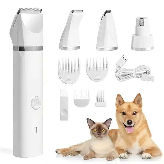 Low Noise Dog Clipper Kit with 5-in-1 Grooming Heads & Nail Grinder 1