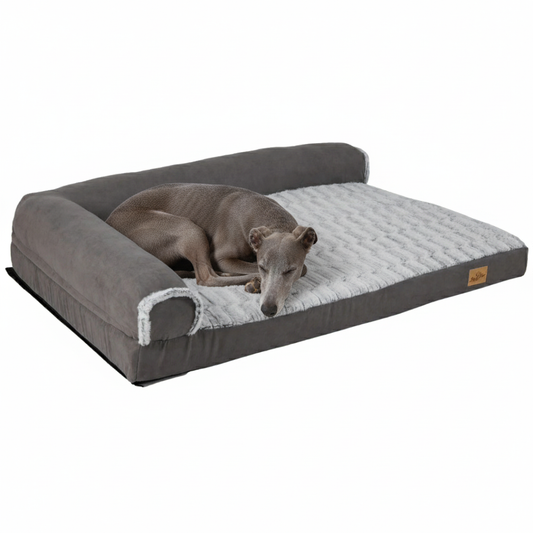 XL Orthopedic Memory Foam Dog Bolster Bed for Large Dogs