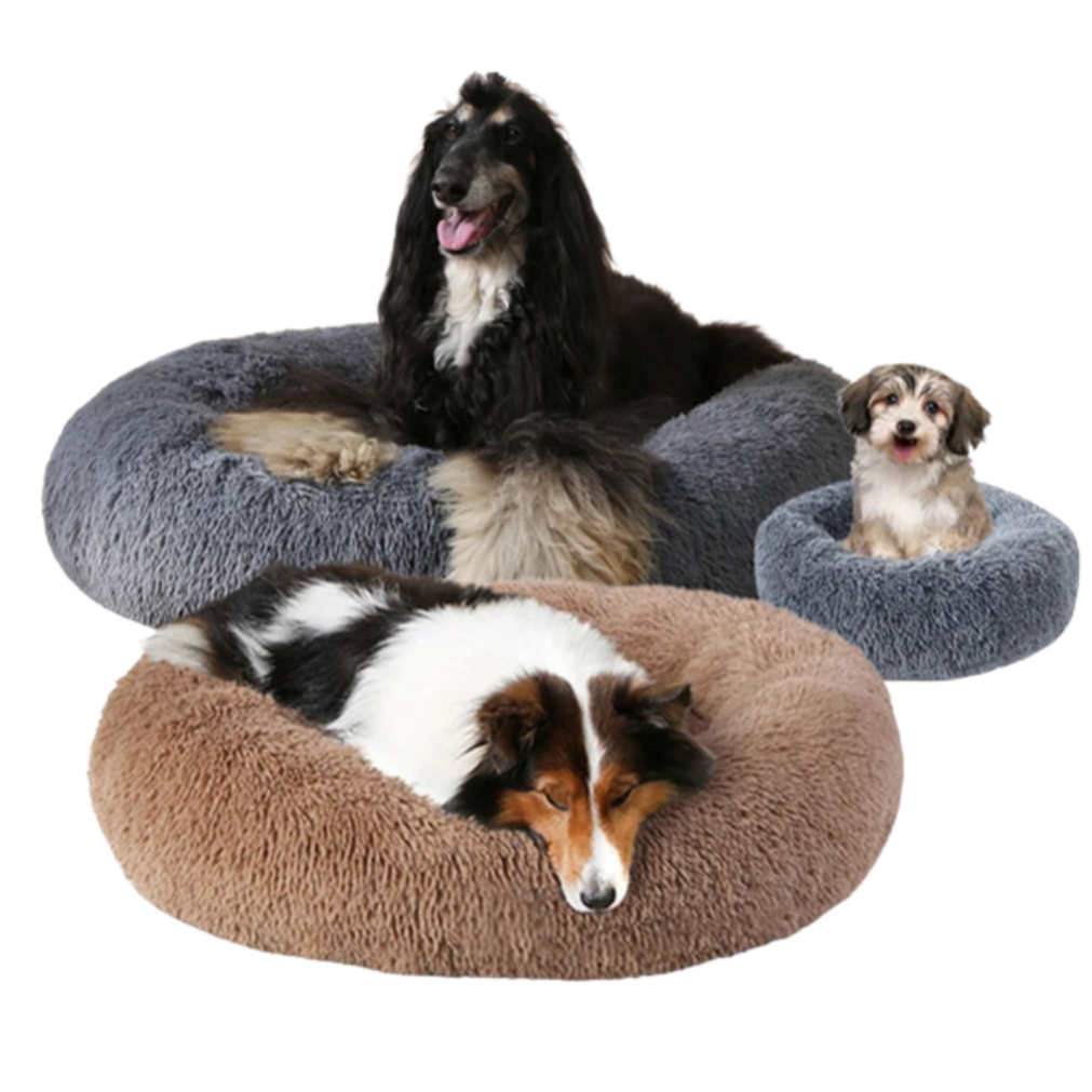 Plush-Donut-Calming-Dog-Bed-with-Washable-Cover-3